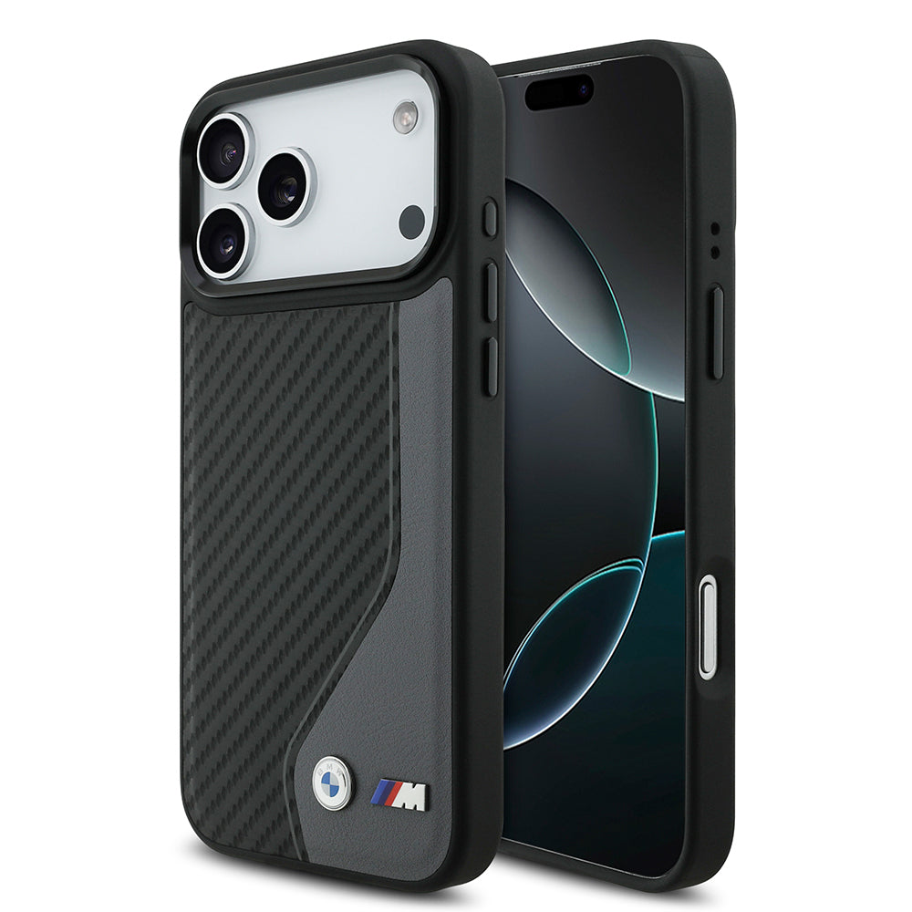 BMW iPhone 17 Pro Max Orjinal Lisanslı Magsafe Metal BMW ve M Logolu PU Karbon Tasarımlı Kılıf BMW iPhone 17 Pro Max Orjinal Lisanslı Magsafe Metal BMW ve M Logolu PU Karbon Tasarımlı Kılıf